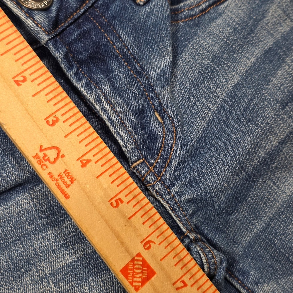 American Eagle Boot Cut Low Rise Super Stretch Medium Wash Jeans - Size 00 - Picture 6 of 6
